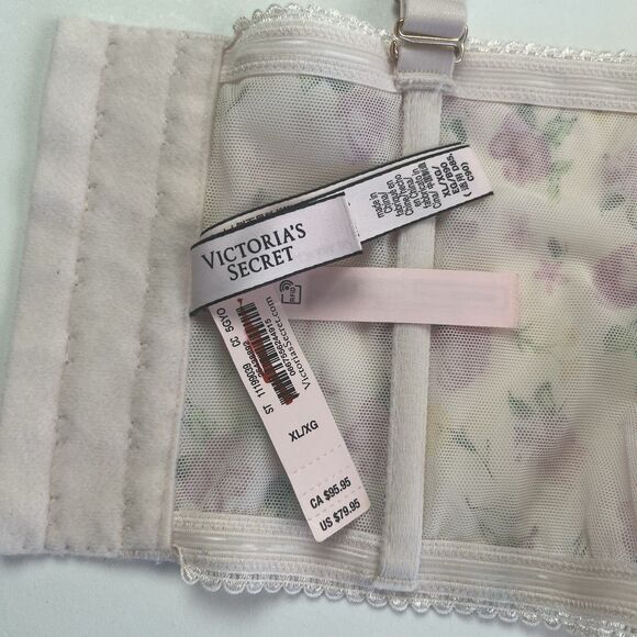 Victorias Secret Dream Angles Floral Embroidered Bustier Corset Top XL Fairycore - Picture 4 of 11